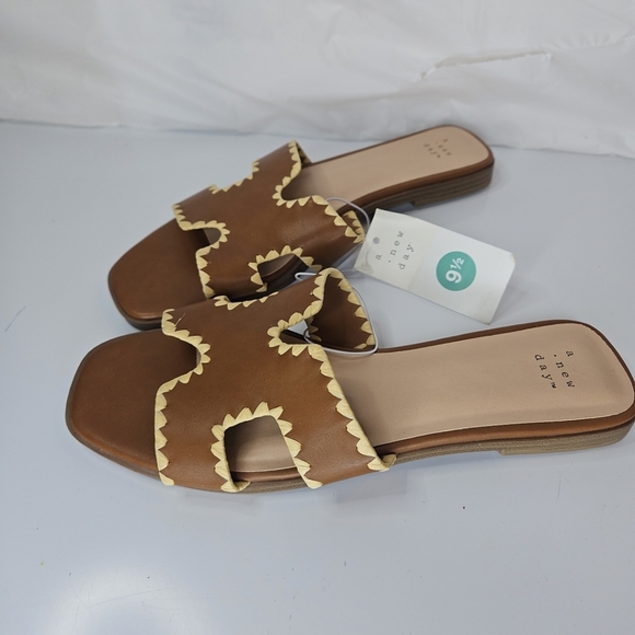 Helena Whipstitch Slide Sandals Elegant Sandals Coquette - A New Day Size Vary - Picture 2 of 16